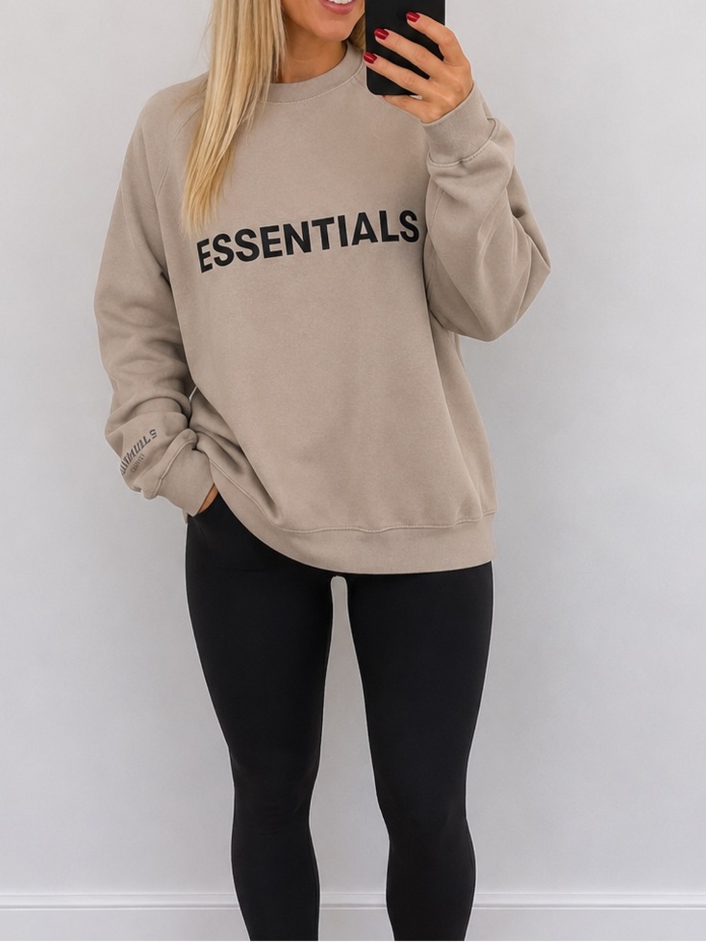 ESSENTIALS Crewneck Sweatshirt in Beige
